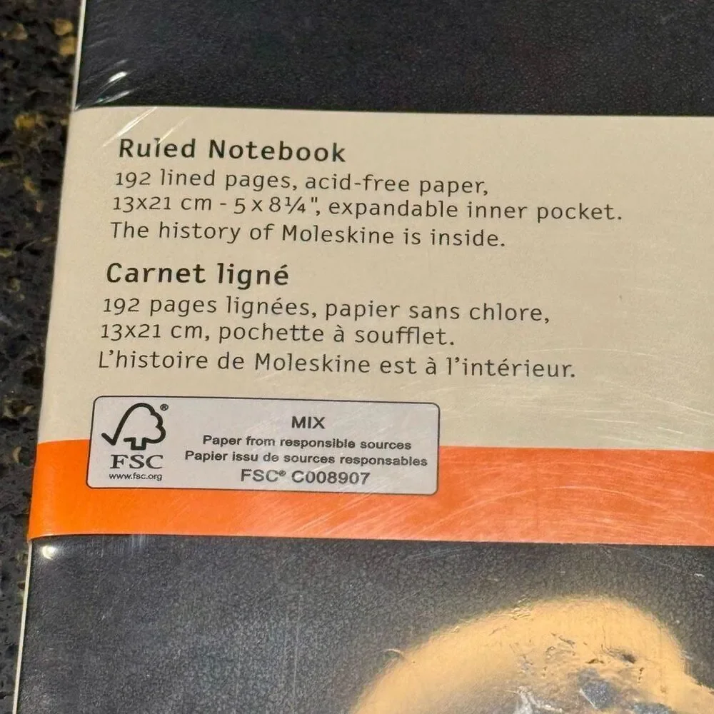 Moleskin Classic Collection Lined Leather Journal.